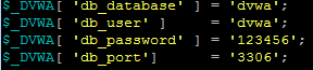 DVWA config.inc.php 편집