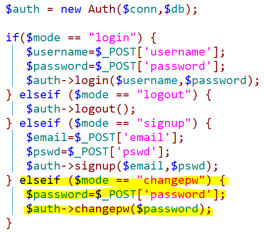 auth.php 수정