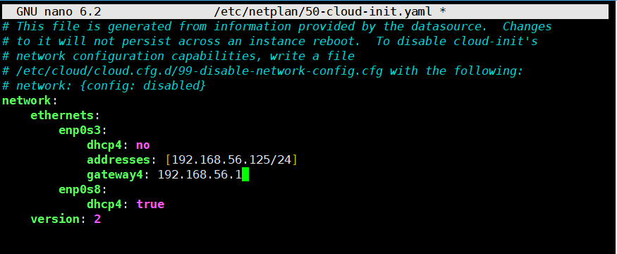 netplan 설정