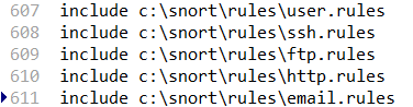 snort.conf rule 추가